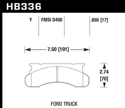 Hawk LTS Truck/SUV Brake Pads Front Ford E-250 Econoline Base 1989-1991