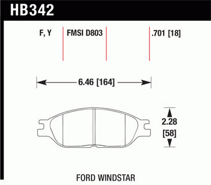 Hawk LTS Truck/SUV Brake Pads Front Ford Windstar Base 1999-2003