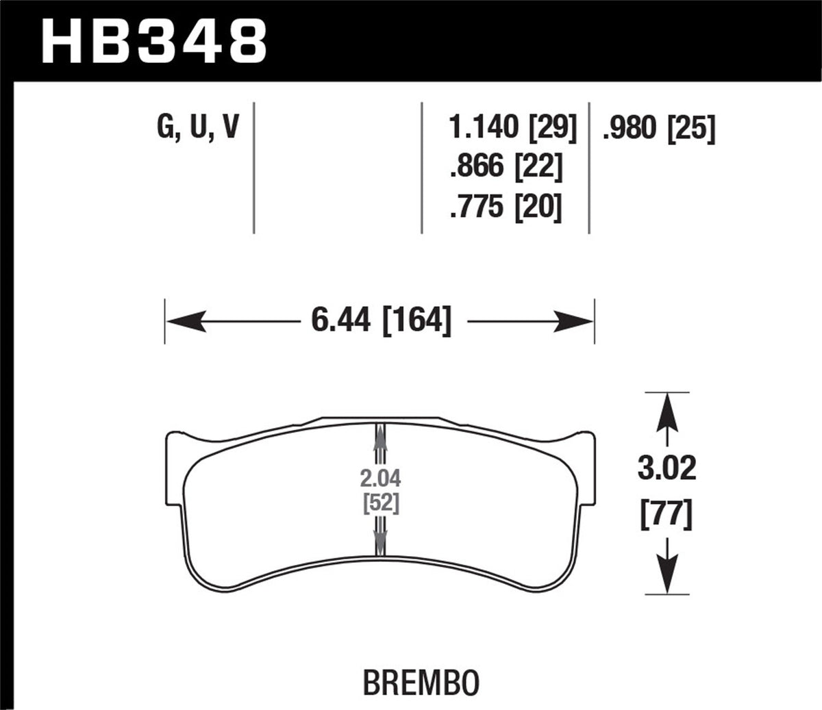 Hawk DTC-50 Brembo Motorsports Brake Pad