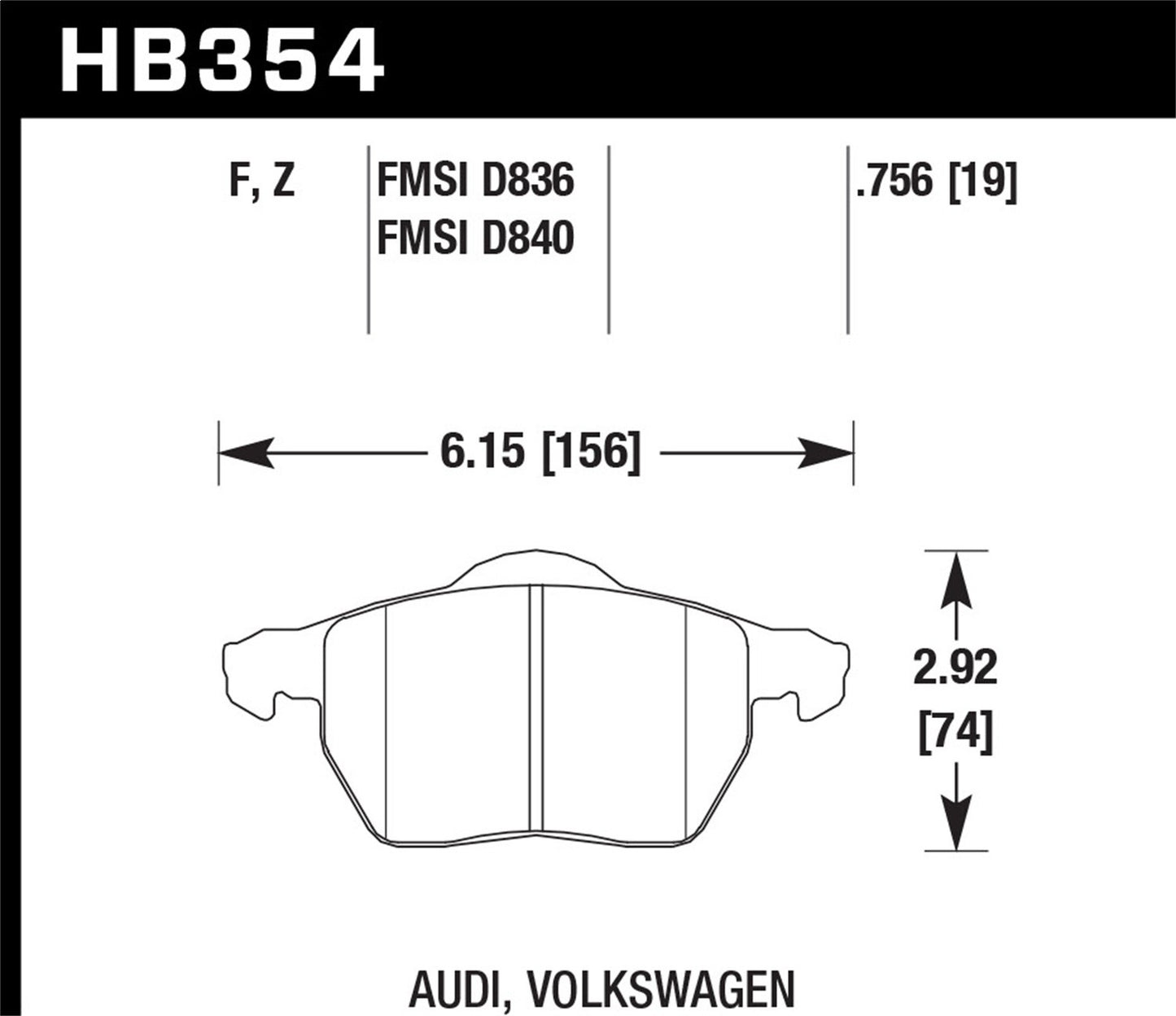 Hawk Street HPS Brake Pads Front Audi A4 Cabriolet 2003-2004