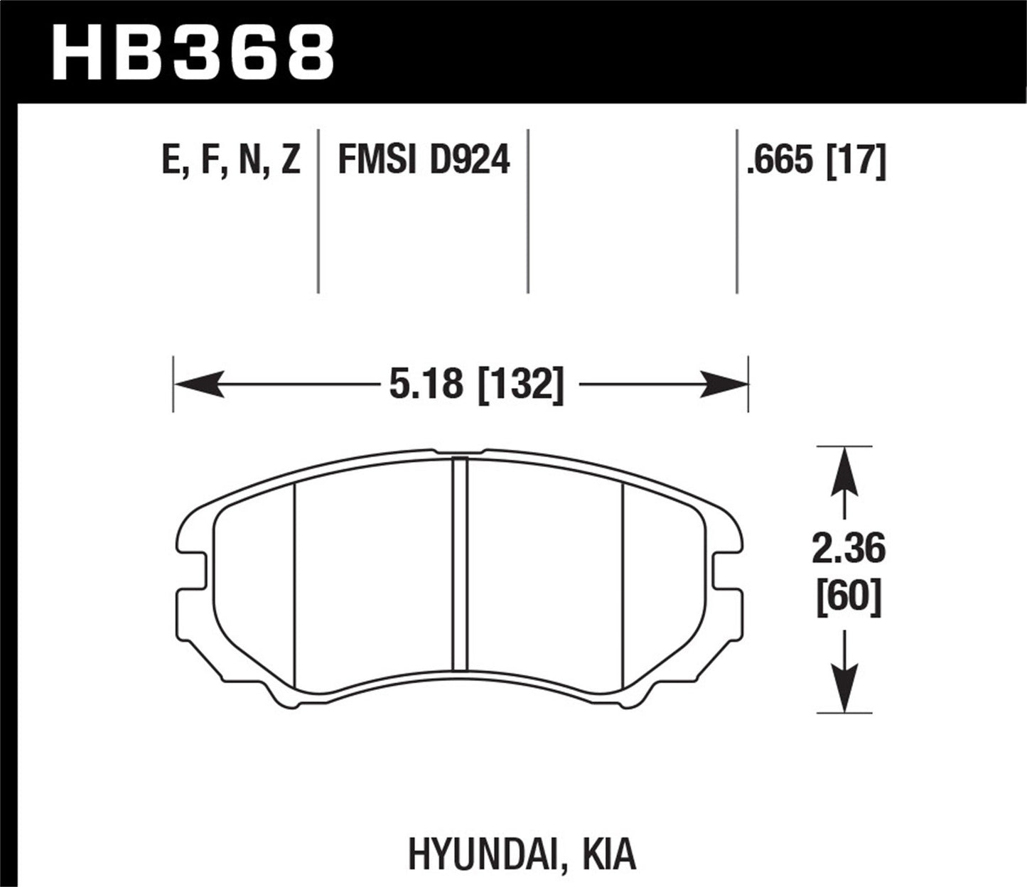 Hawk Street HPS Brake Pads Front Hyundai Sonata LX 2006-2006