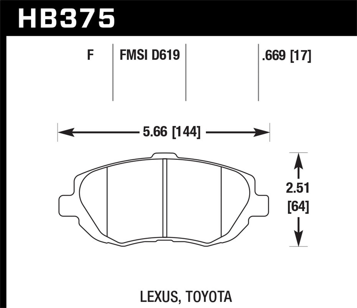 Hawk Street HPS Brake Pads Front Lexus IS300 Sportcross 2002-2005