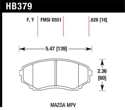 Hawk LTS Truck/SUV Brake Pads Front Mazda MPV Base 1992-1998