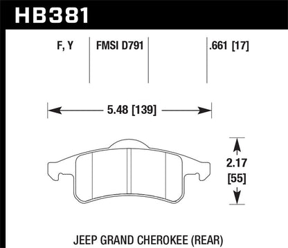 Hawk LTS Truck/SUV Brake Pads Rear Jeep Grand Cherokee Laredo 1999-2002 *Discontinued