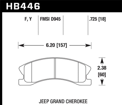Hawk LTS Truck/SUV Brake Pads Front Jeep Grand Cherokee Limited 2003-2004