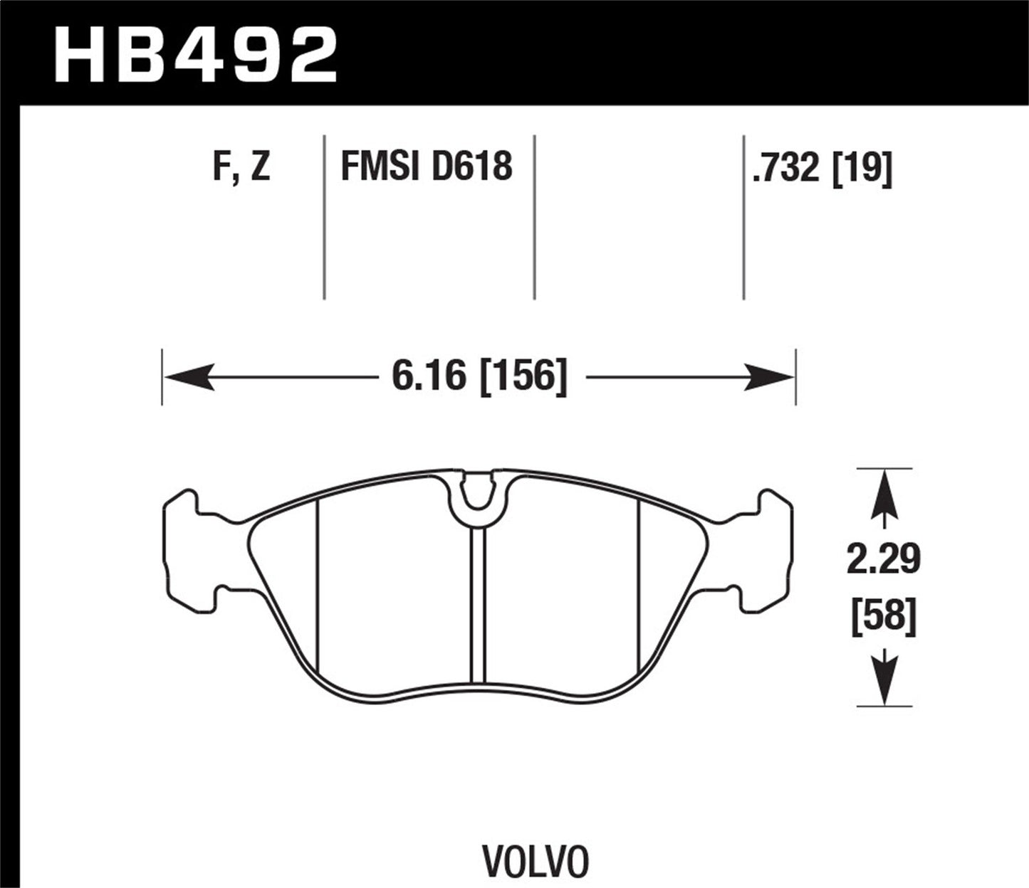 Hawk Street HPS Brake Pads Front Volvo 850 GLT 1995-1997