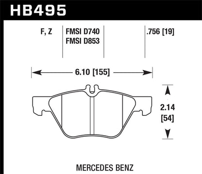 Hawk Ceramic Brake Pads Front Mercedes-Benz CLK320 Base 98-2002