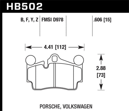 Hawk Ceramic Brake Pads Rear Audi Q7 Base 2007-2009 *Discontinued