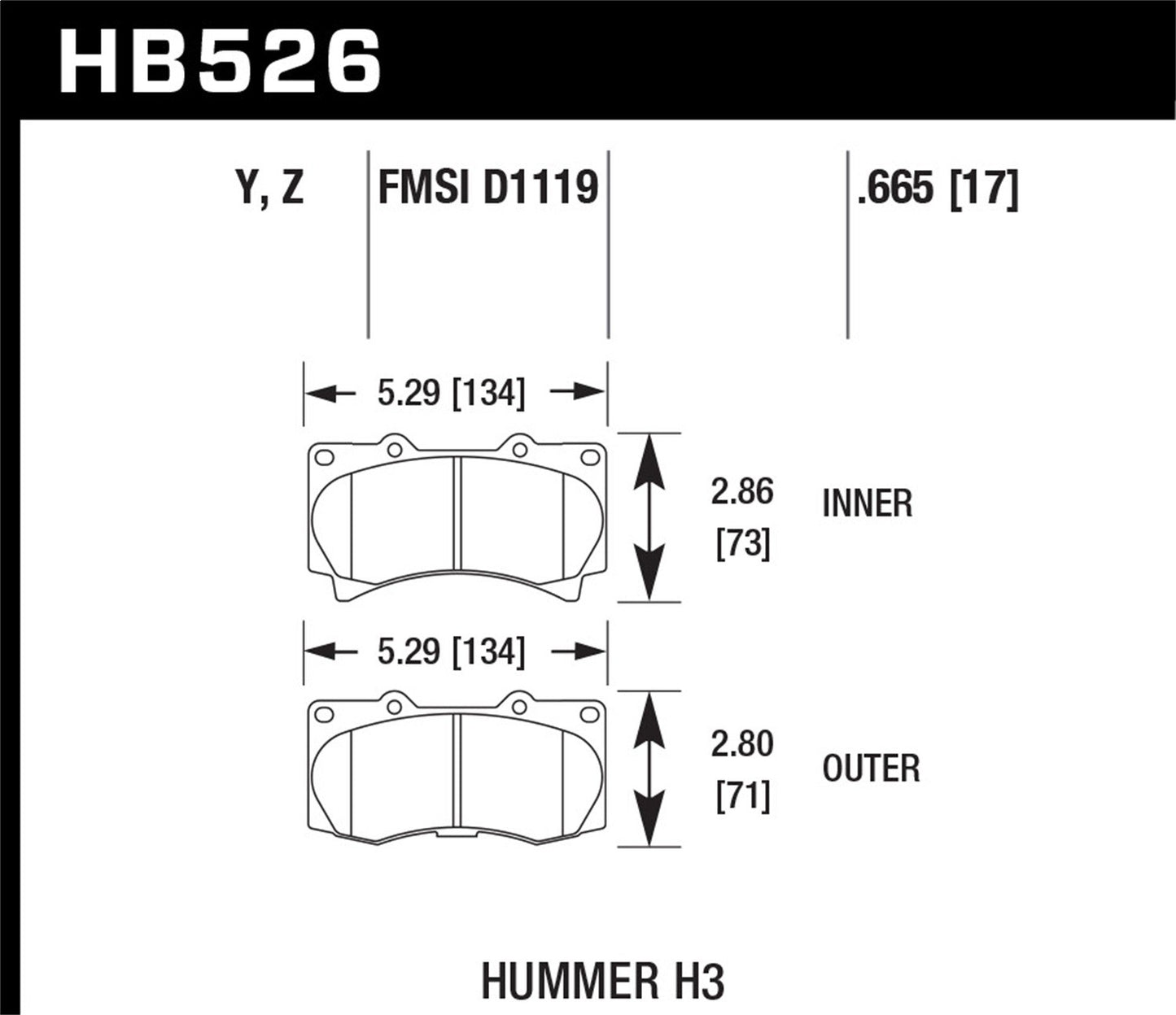 Hawk LTS Truck/SUV Brake Pads Front Hummer H3 Alpha 2008-2008