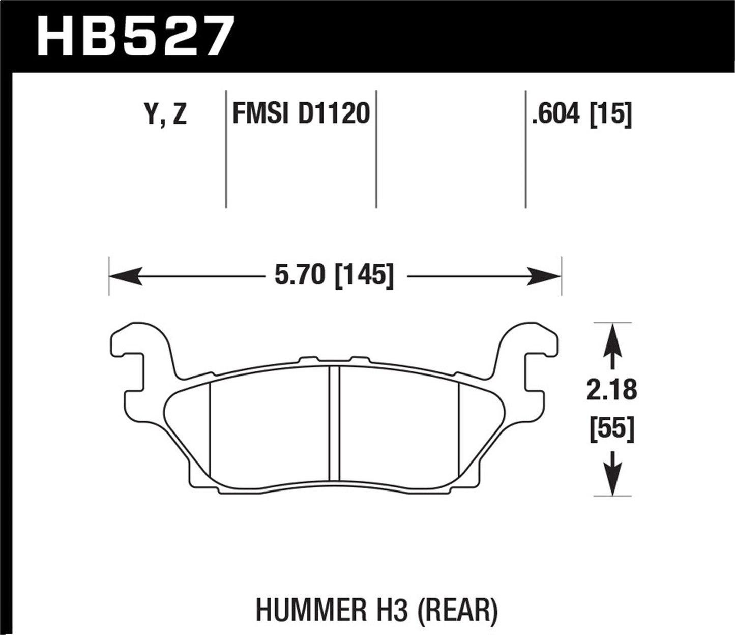 Hawk Ceramic Brake Pads Rear Hummer H3 Alpha 2008-2008