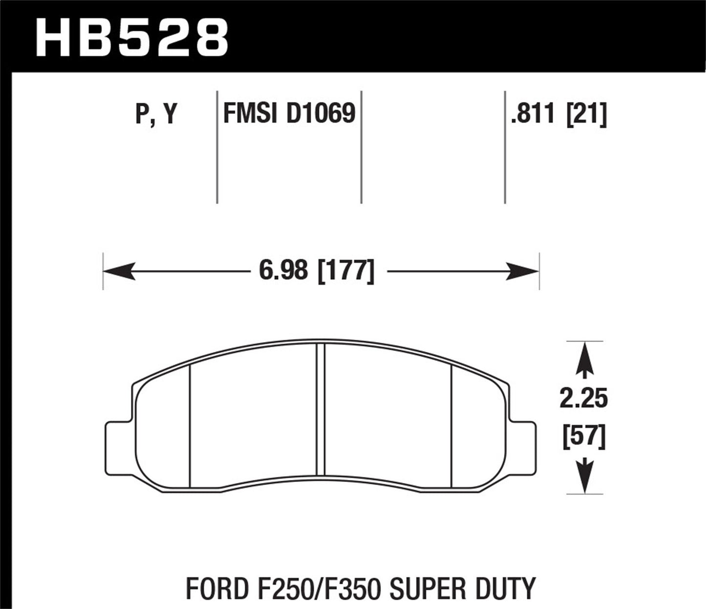 Hawk SuperDuty Brake Pads Front Ford F-250 Super Duty Lariat 2008-2008 *Discontinued