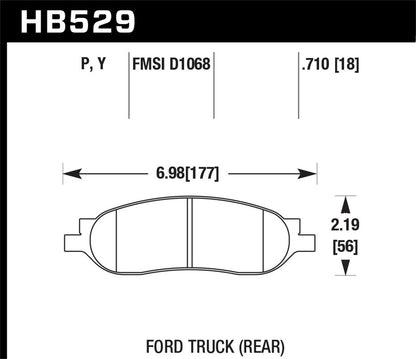 Hawk SuperDuty Brake Pads Rear Ford F-250 Super Duty Lariat 2006-2007