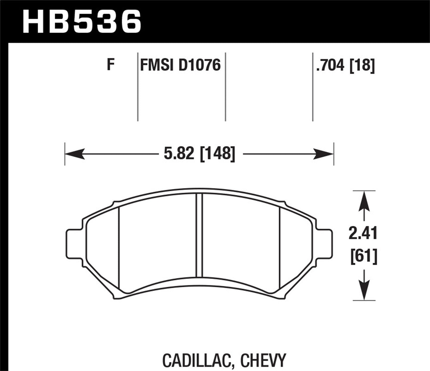Hawk Street HPS Brake Pads Front Cadillac Deville Base 2005-2005