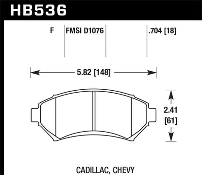 Hawk Street HPS Brake Pads Front Cadillac Deville Base 2005-2005