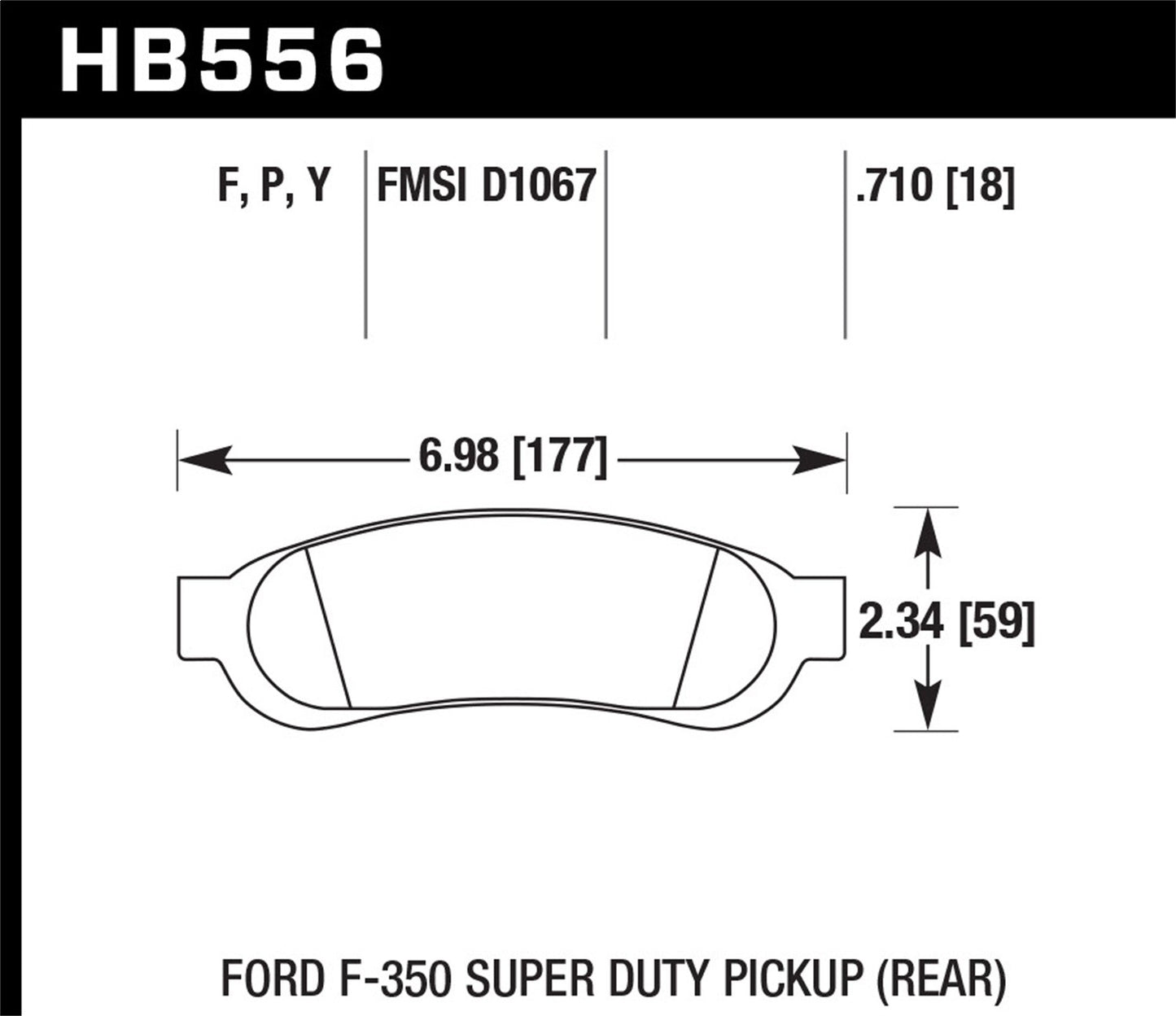Hawk SuperDuty Brake Pads Rear Ford F-250 Super Duty XL 2008-2008 *Discontinued