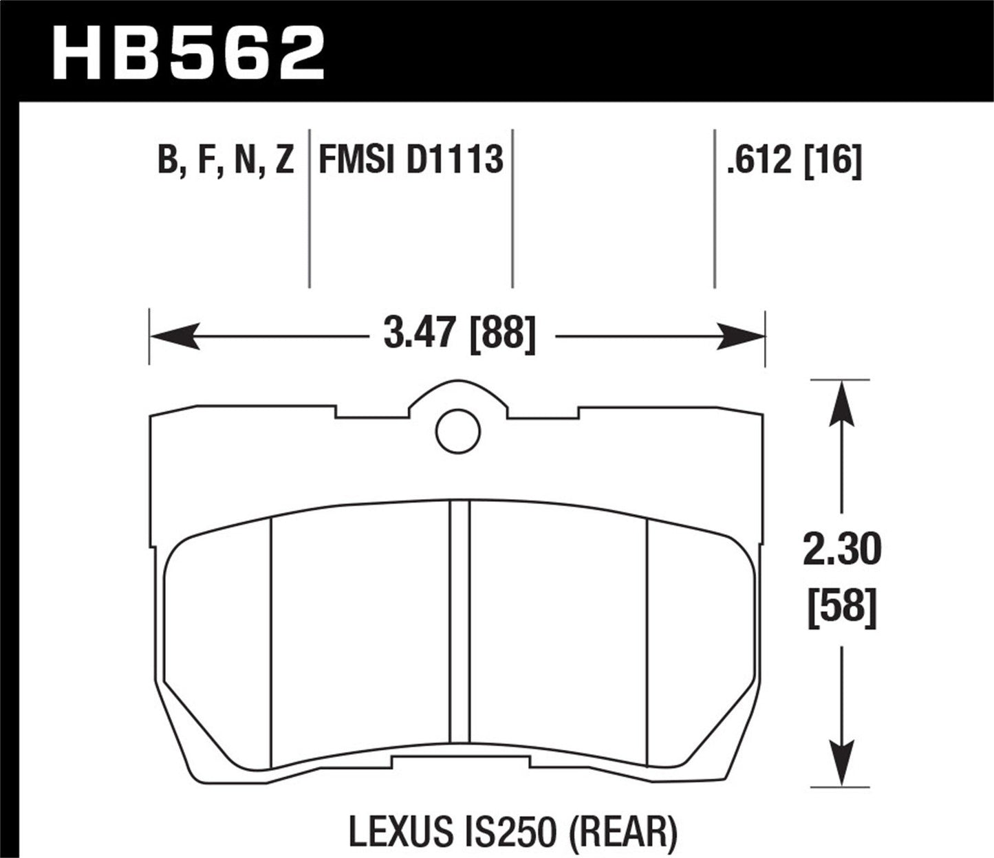Hawk Ceramic Brake Pads Rear Lexus GS300 Base 2006-2006