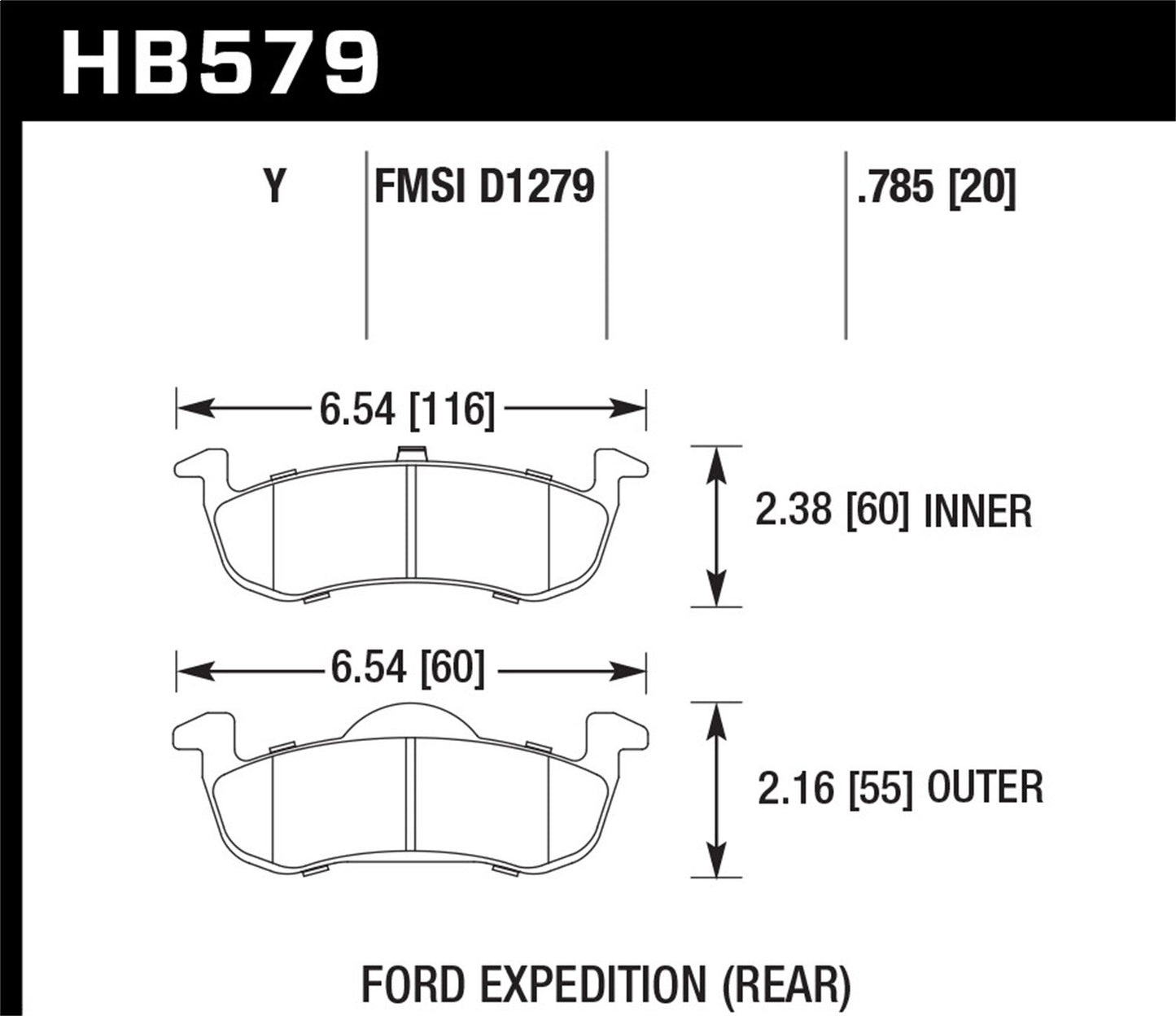 Hawk LTS Truck/SUV Brake Pads Rear Ford Expedition El Eddie Bauer 2007-2009