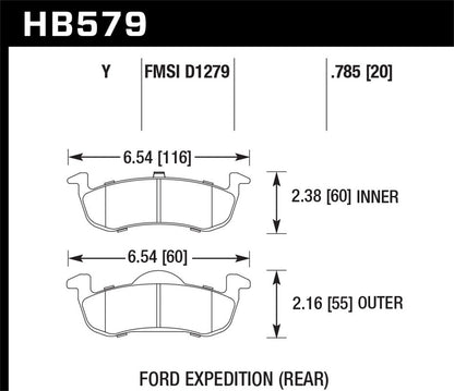 Hawk LTS Truck/SUV Brake Pads Rear Ford Expedition El Eddie Bauer 2007-2009