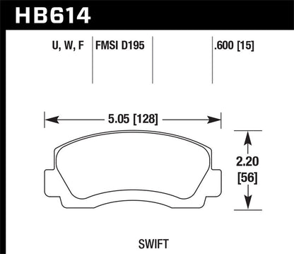 Hawk DTC-30 Brake Pads Front Mitsubishi Mighty Max All 1985-1986