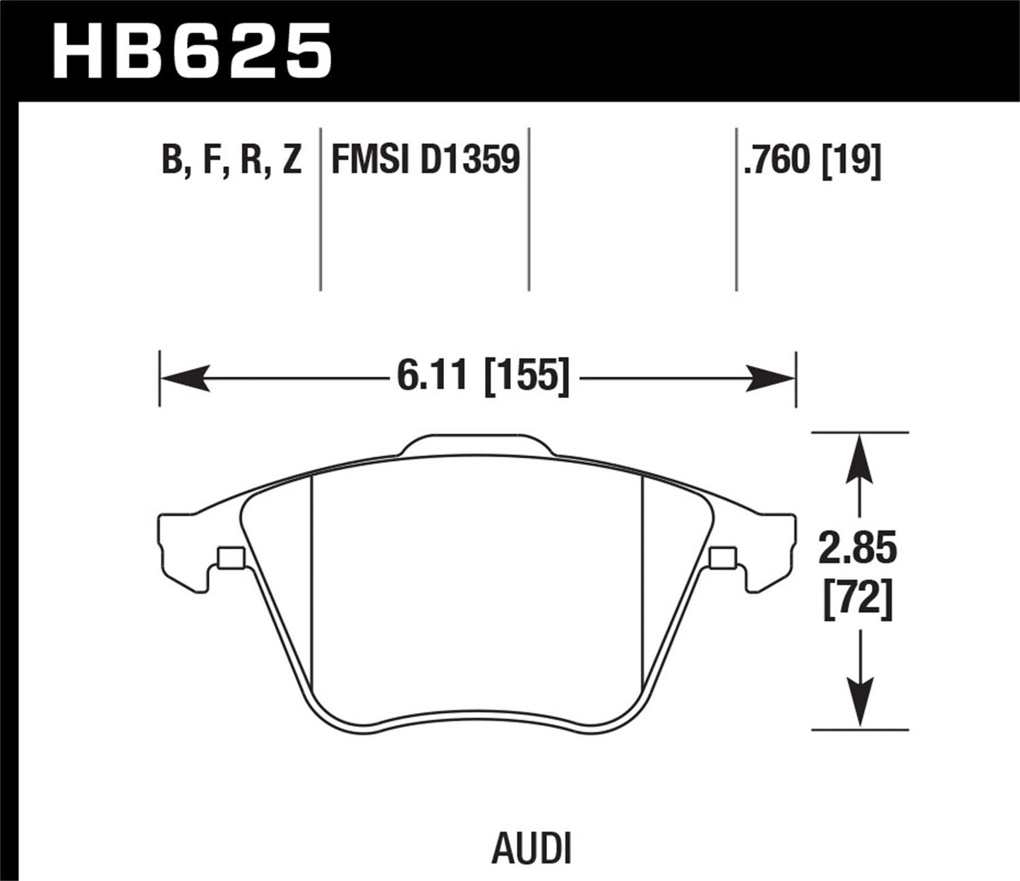Hawk Street Race Front Brake Pad