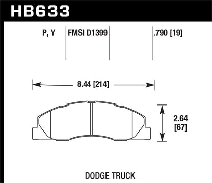 Hawk SuperDuty Brake Pads Front Dodge Ram 2500 Laramie 2009-2009 *Discontinued