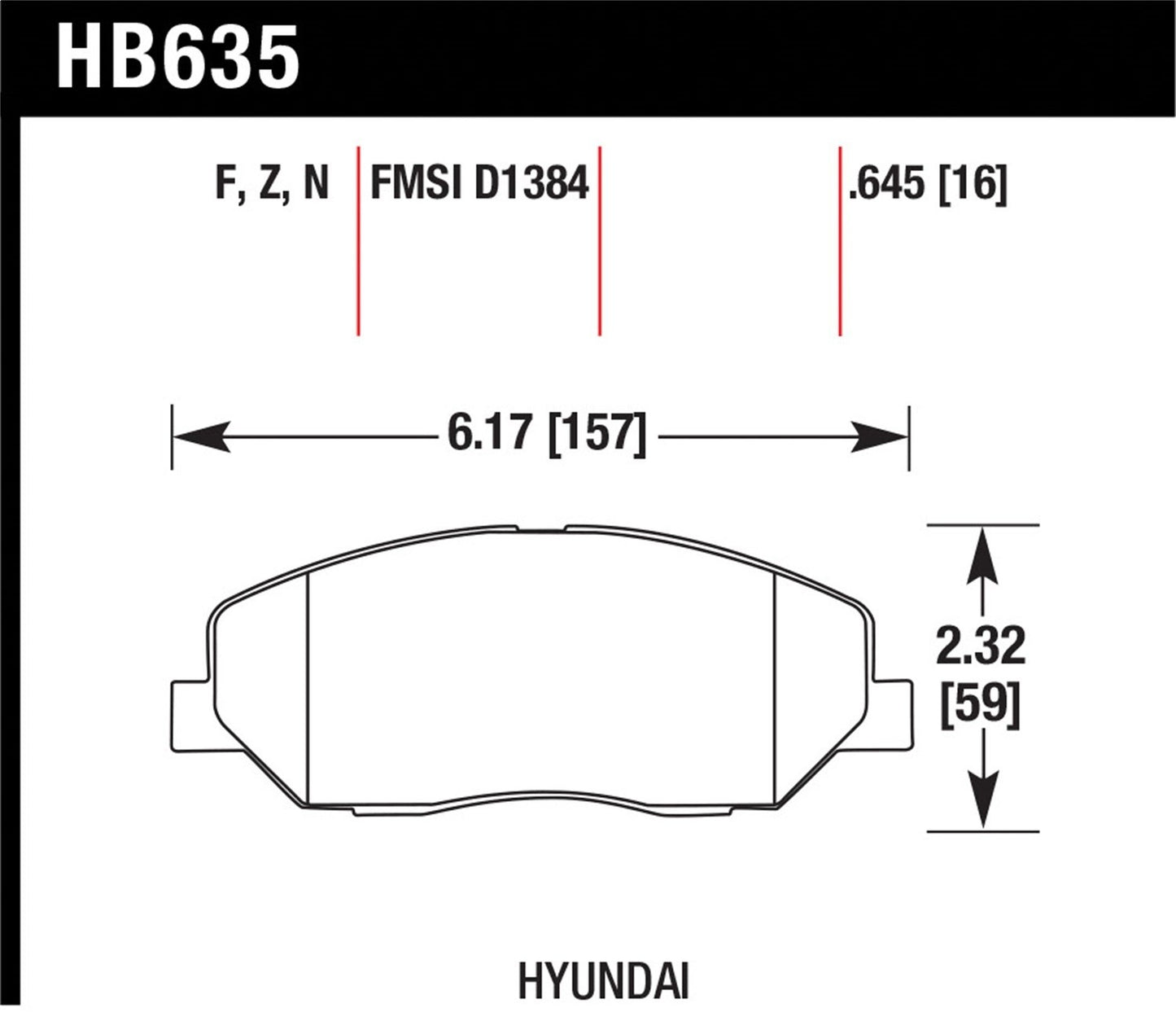 Hawk Street HPS Brake Pads Front Hyundai Genesis 3.8 2009-2009