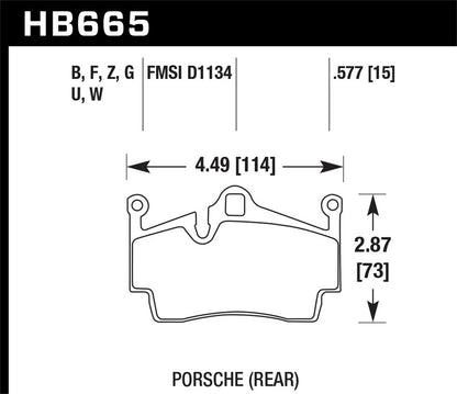 Hawk 13-16 Porsche 911 Rear HPS 5.0 Brake Pads *Discontinued