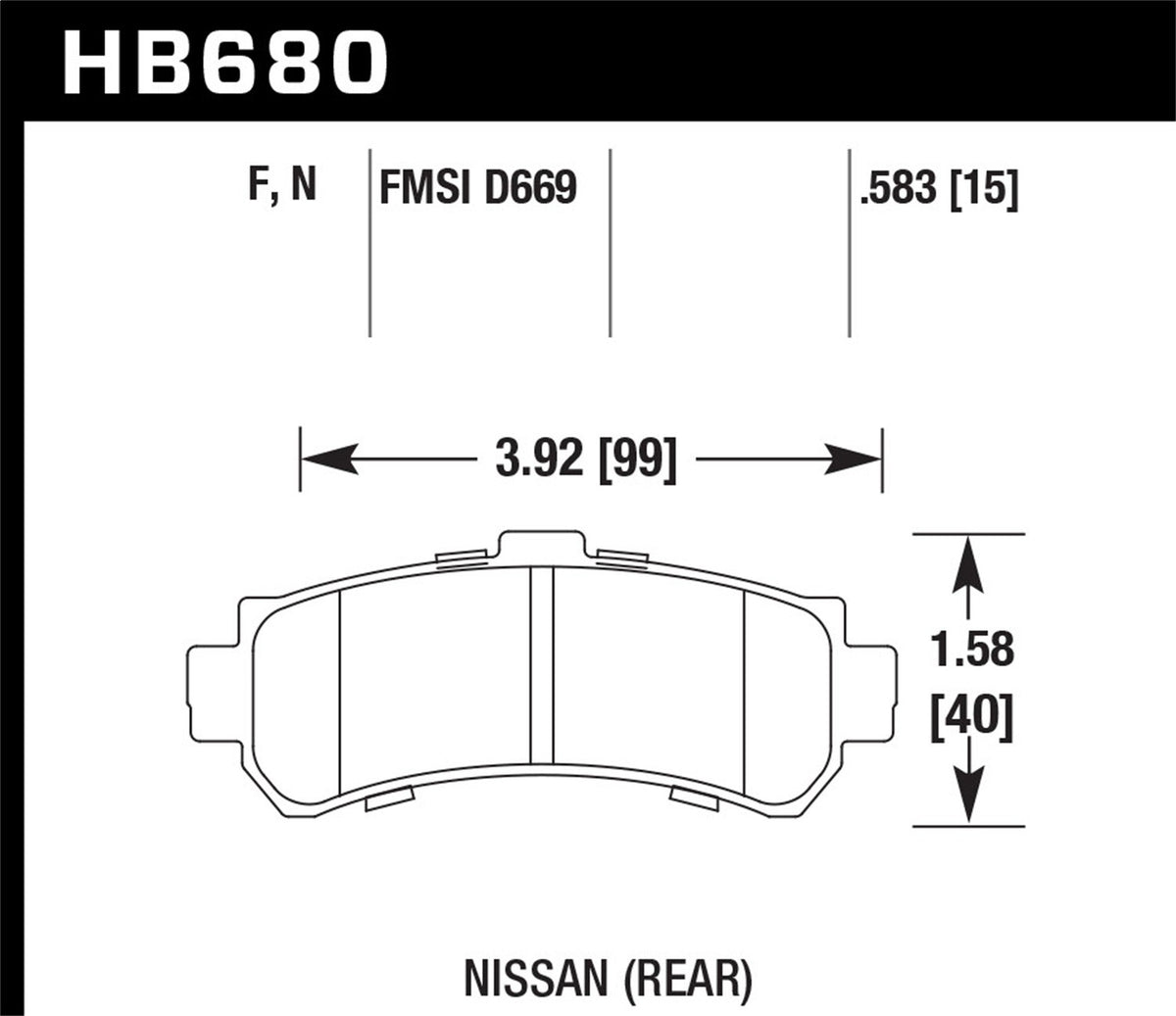 Hawk Disc Brake Pad