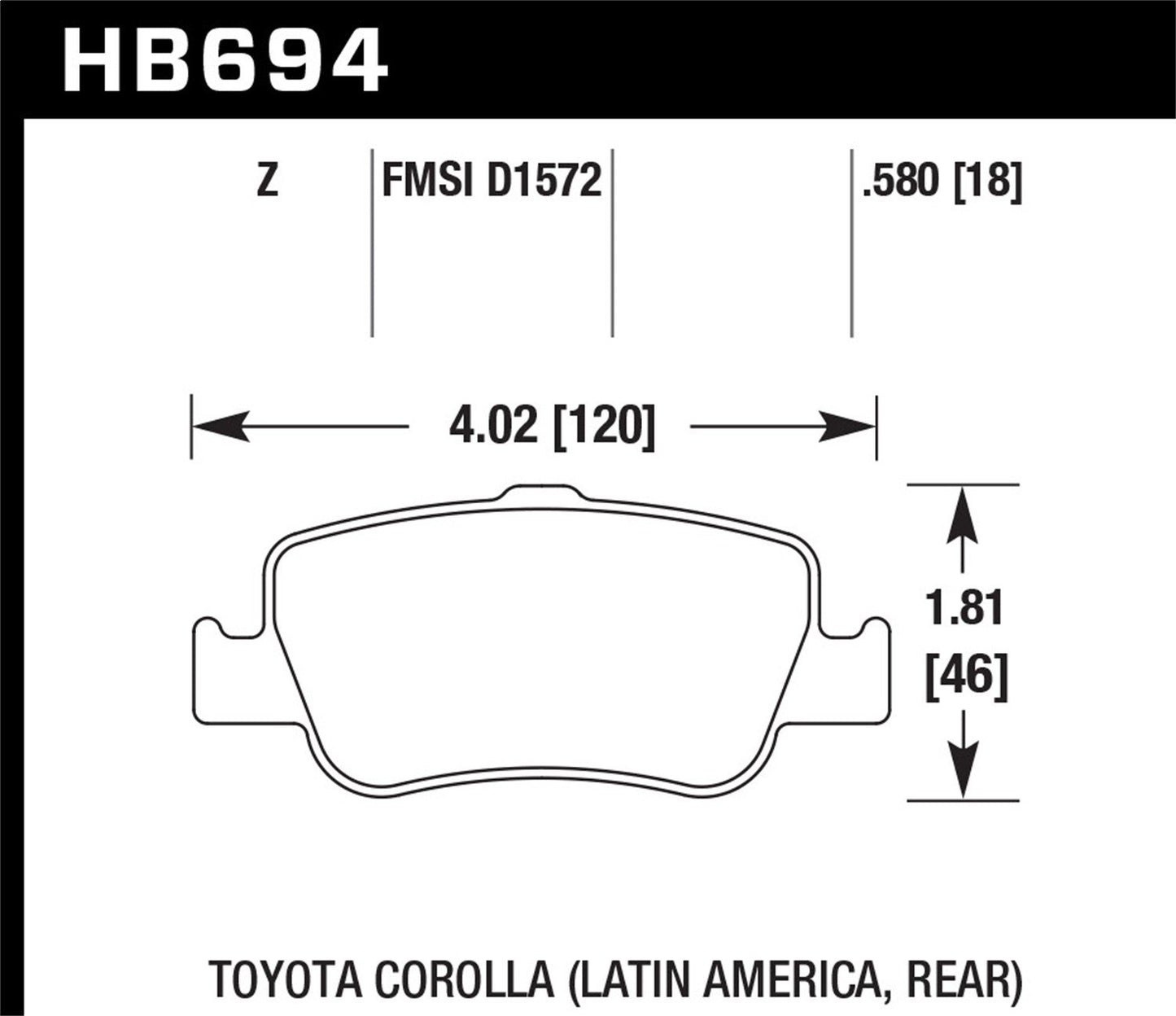 Hawk Disc Brake Pad