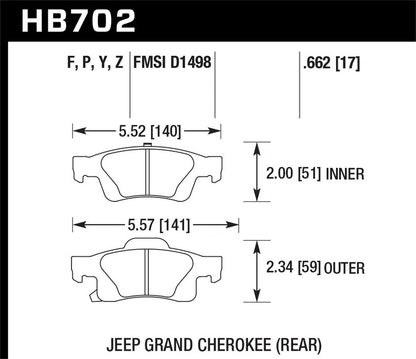 Hawk SuperDuty Street Rear Brake Pad