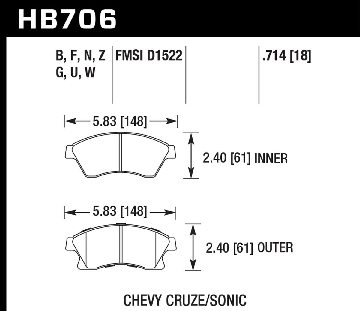 Hawk Disc Brake Pad