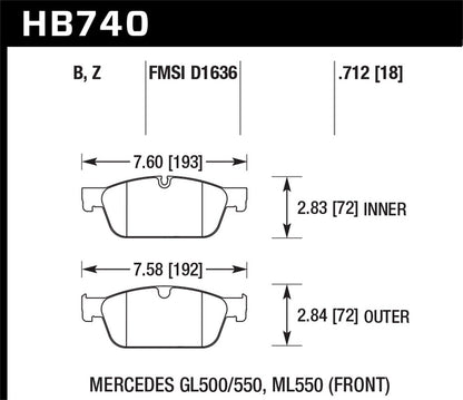 Hawk HPS 5.0 Street Front Brake Pad