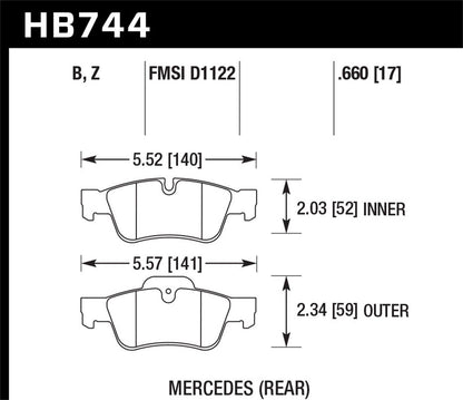 Hawk Performance - HB744B.660 - Hawk Performance Brake Pads