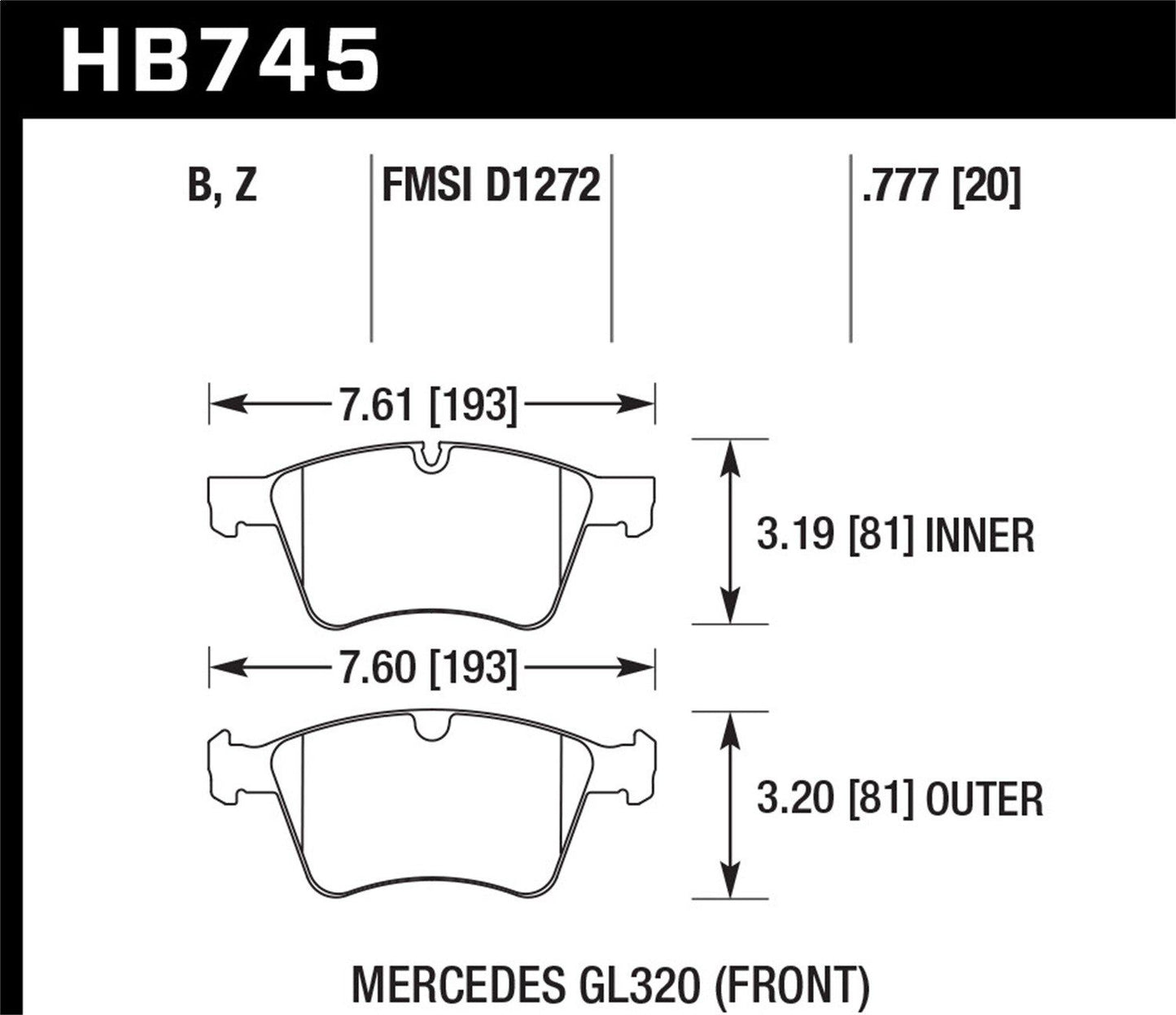 Hawk PC Street Front Brake Pad