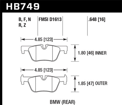 Hawk DTC-70 BMW (Rear) Motorsports Brake Pad