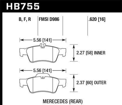 Hawk Street Race Rear Brake Pad