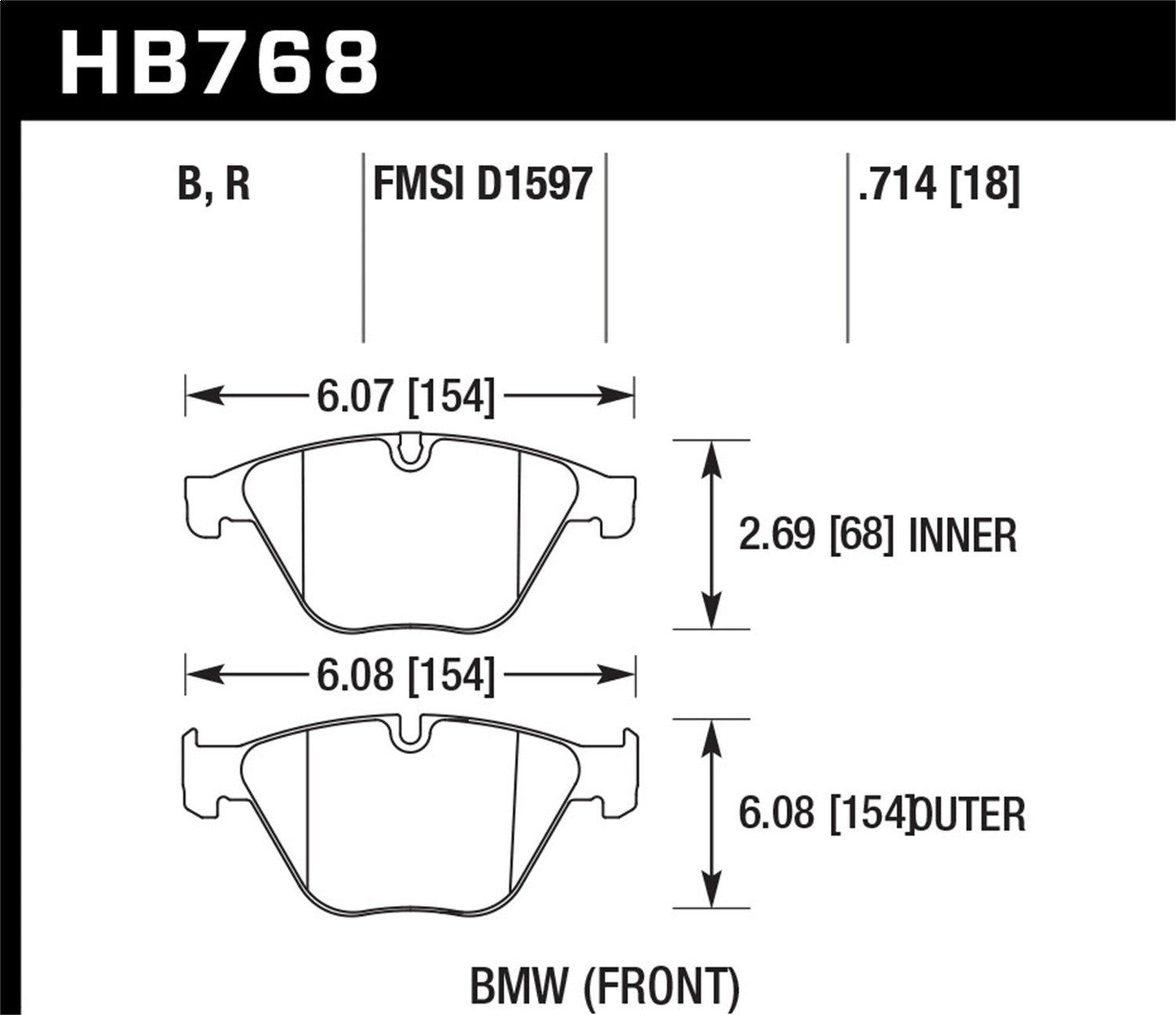 Hawk HPS 5.0 Street Front Brake Pad