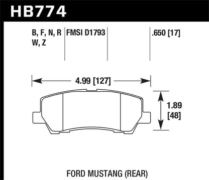 Hawk 15-17 Ford Mustang Performance Ceramic Rear Brake Pads