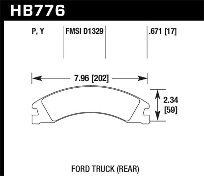 Hawk LTS Street Rear Brake Pad