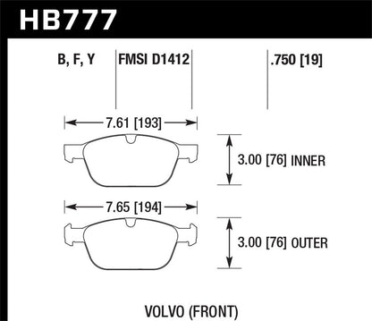 Hawk HPS 5.0 Street Front Bake Pad