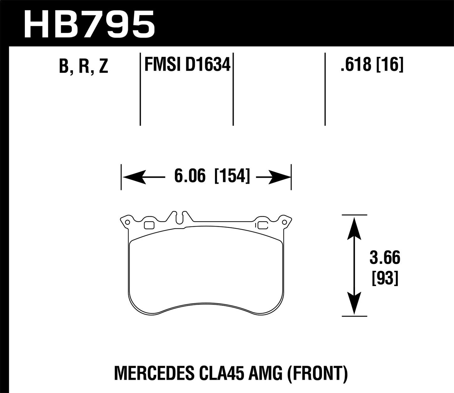 Hawk 14-17 Mercedes-Benz CLA 45 AMG/15-17 Mercedes-Benz GLA 45 AMG HPS 5.0 *Discontinued