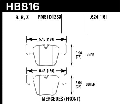 Hawk HPS 5.0 Street Front Brake Pad