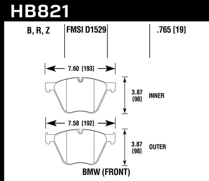Hawk HPS 5.0 Street Front Brake Pad