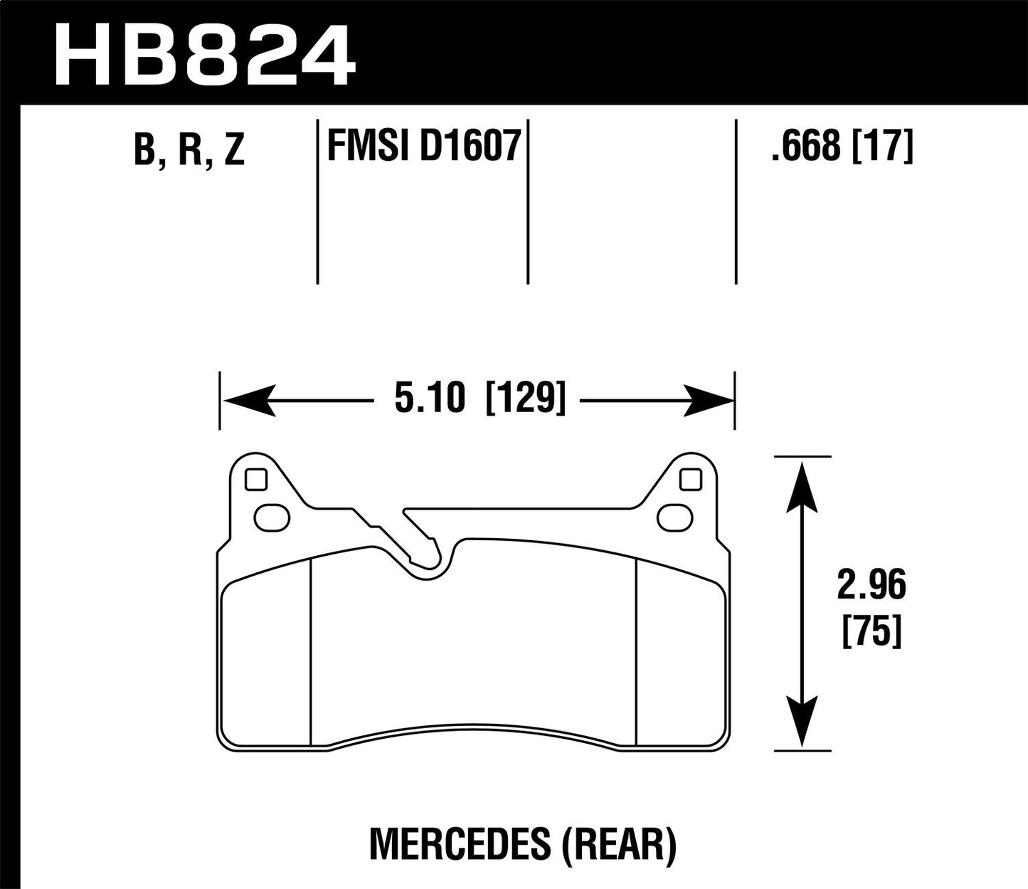 Hawk Street Race Rear Brake Pad