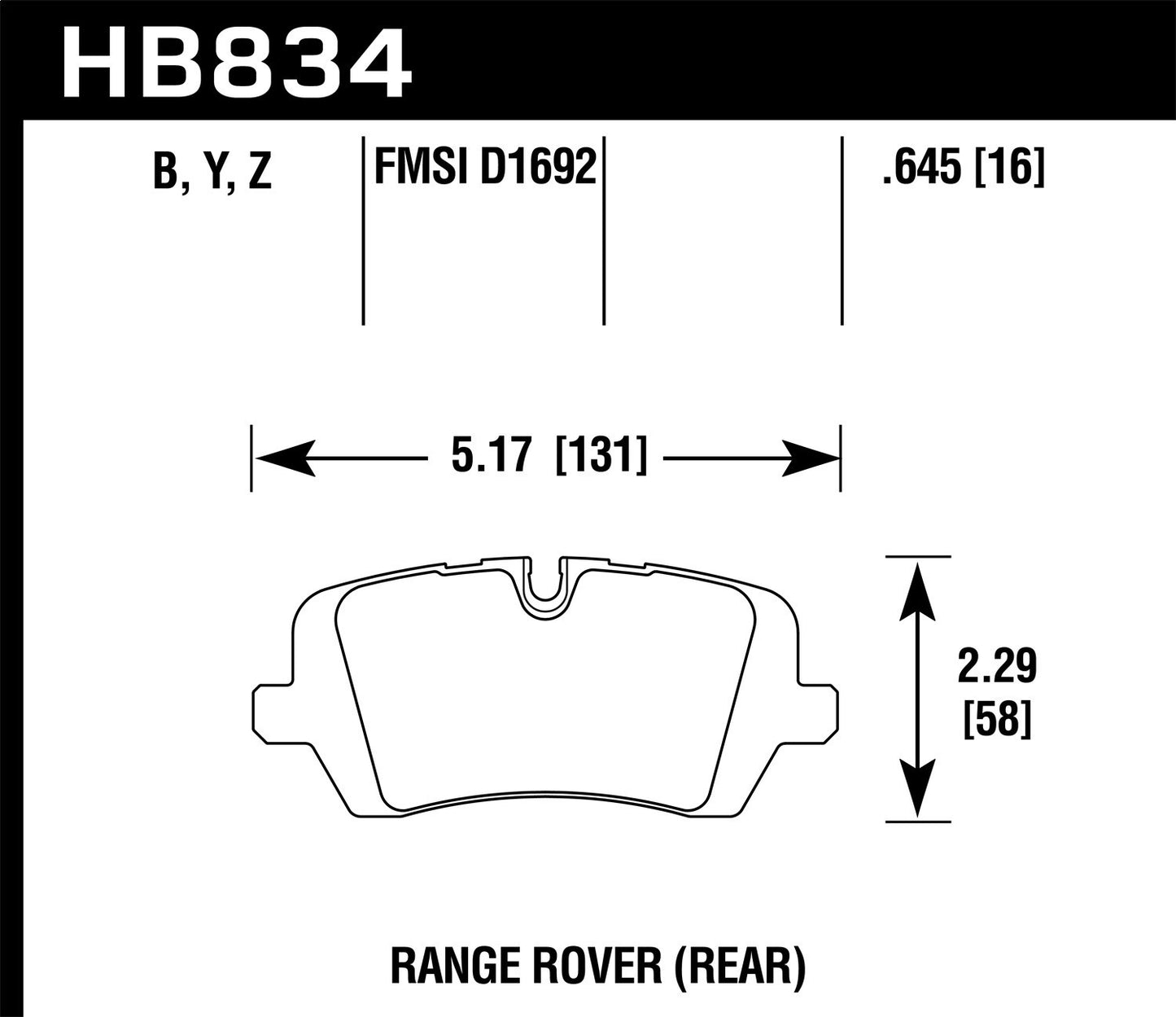 Hawk HPS 5.0 Street - Rear Brake Pad