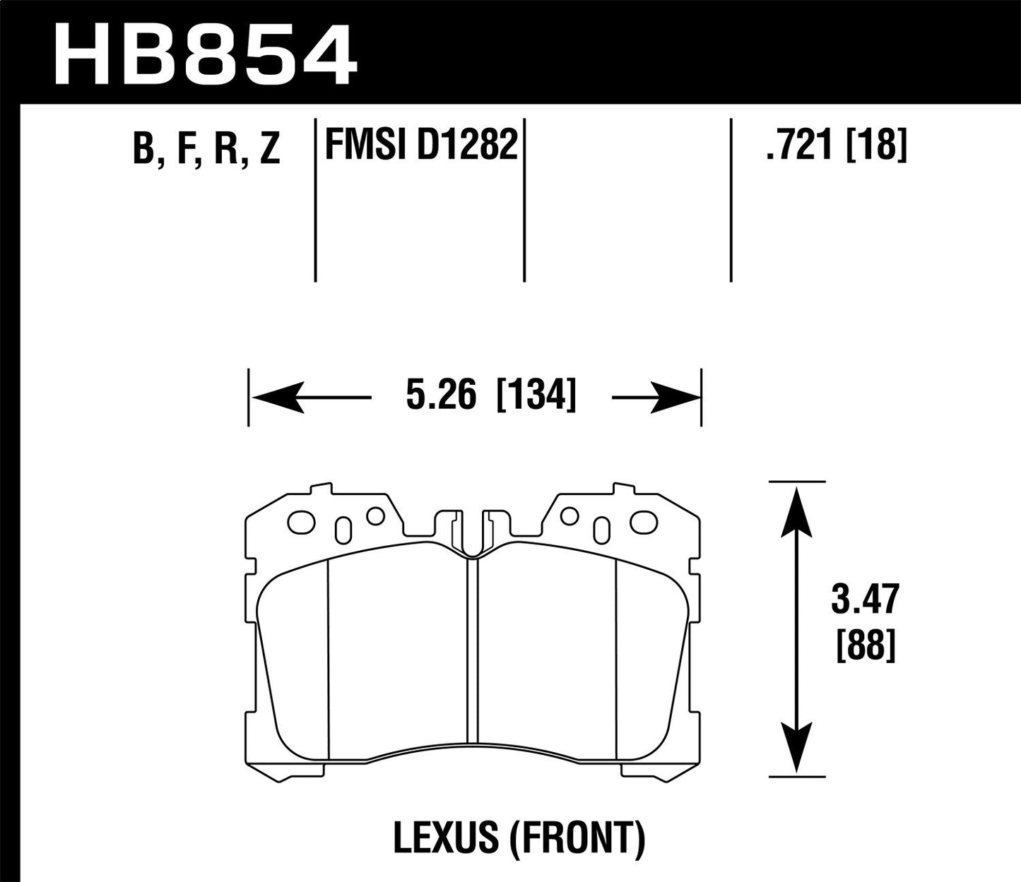 Hawk HPS Street Front Brake Pad