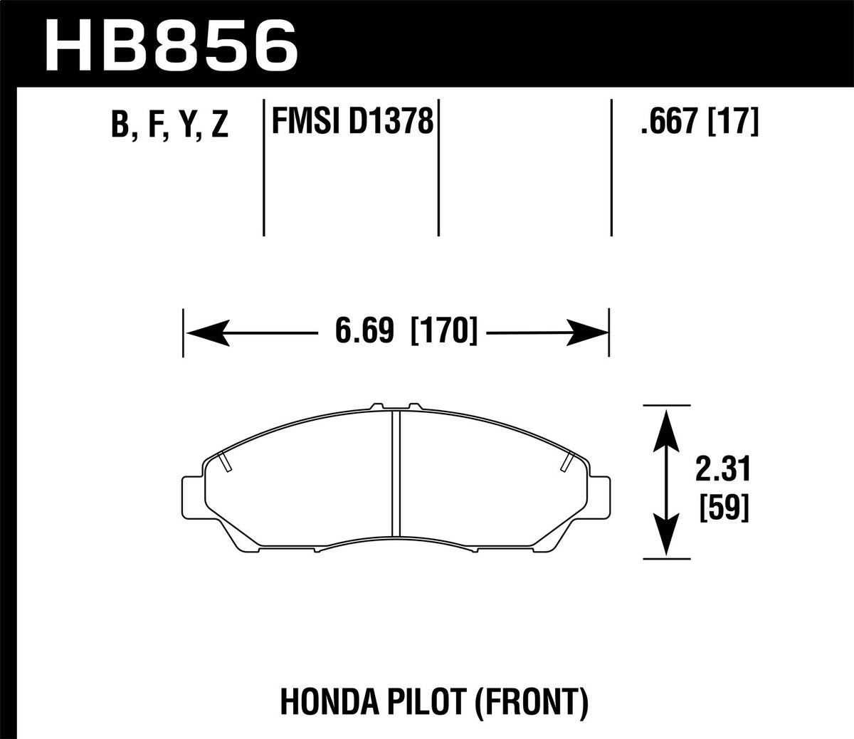 Hawk HPS Street Front Brake Pad