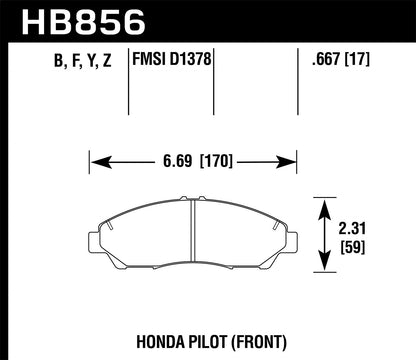 Hawk HPS Street Front Brake Pad