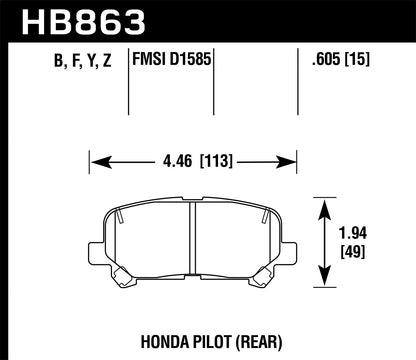 Hawk HPS Street Rear Brake Pad