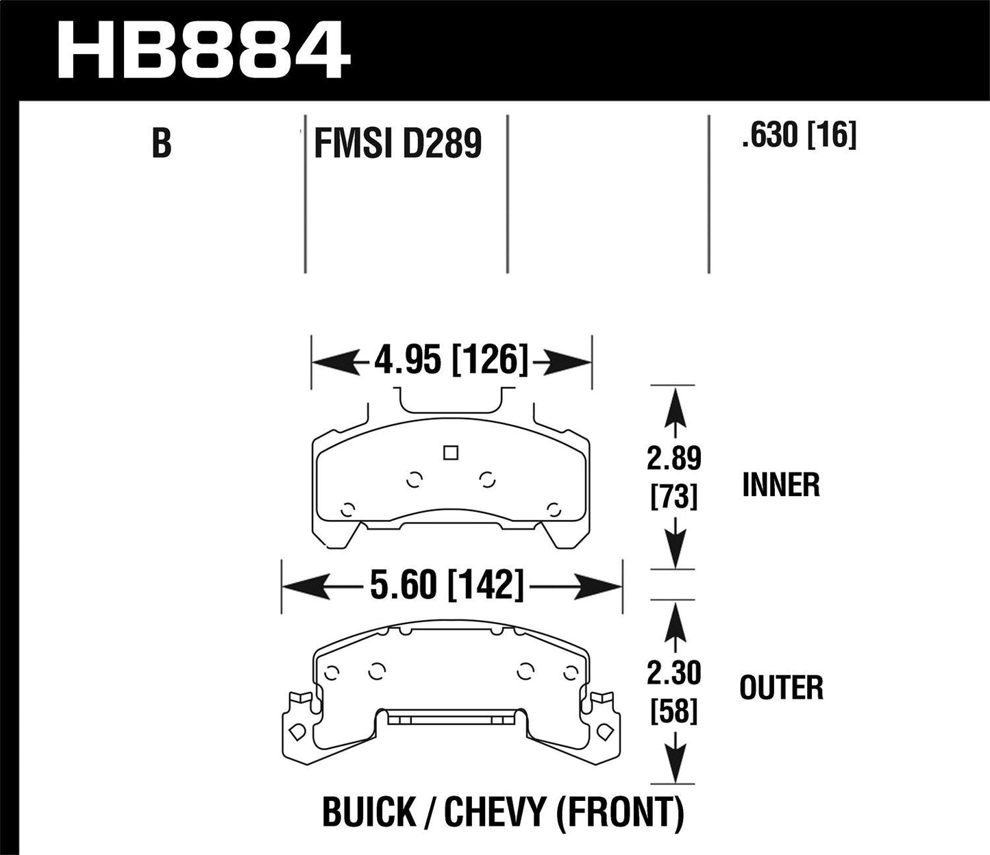 Hawk Performance Disc Brake Pad HPS 5.0 Street